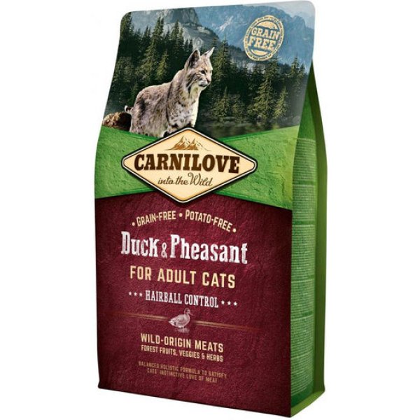 Carnilove_DuckPheasant_Adult_82950e50-3542-4e9e-aa43-d5350b5b6b99_grande.jpg Duck & Pheasant for Hairball Control